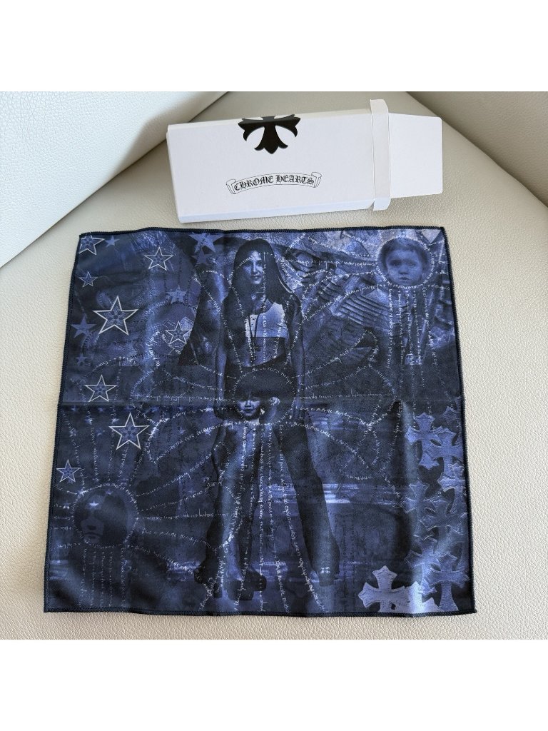 New Chrome Hearts Bella Hadid Handkerchief Pocket Square Rare